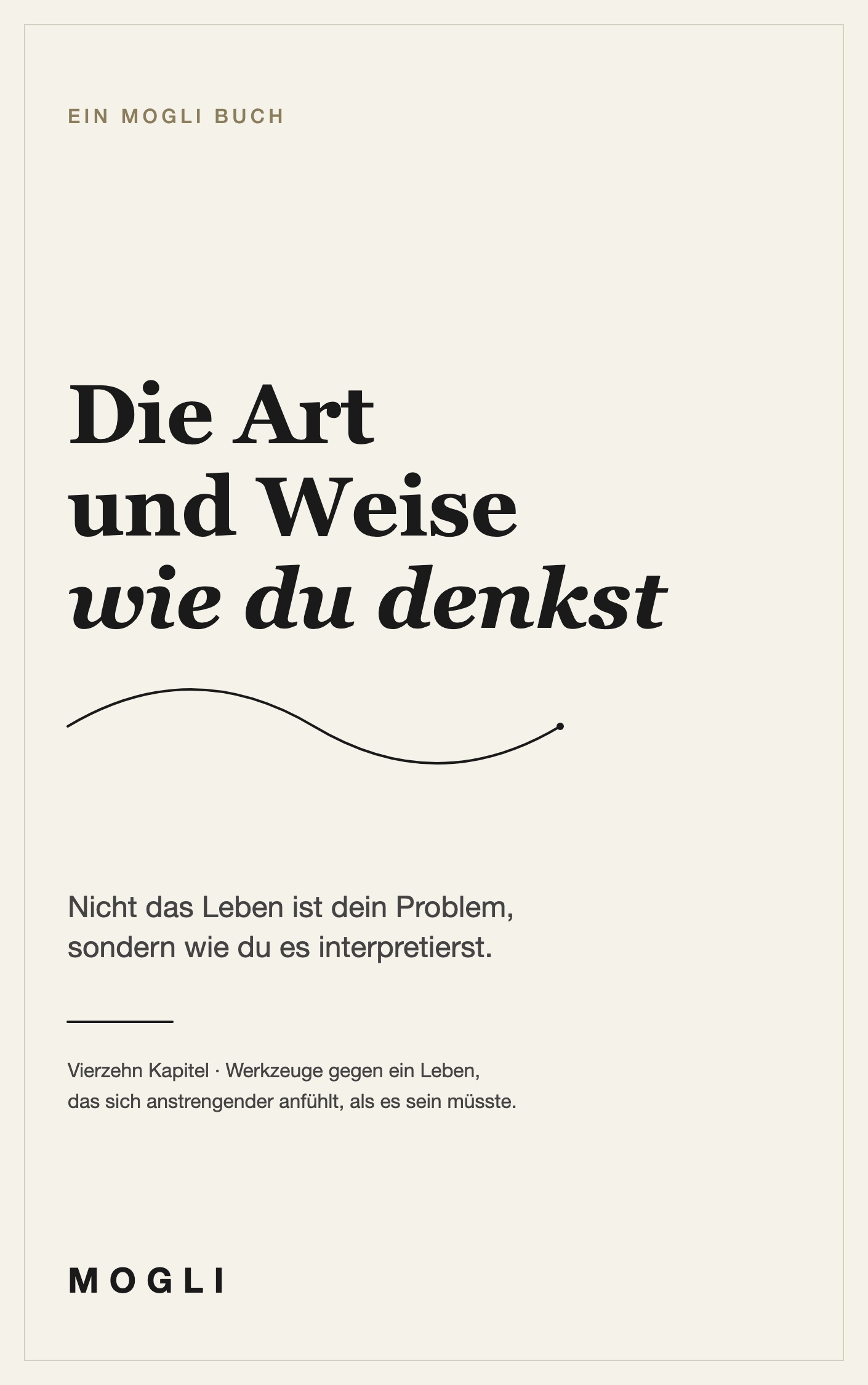 Buchcover: Die Art und Weise wie du denkst