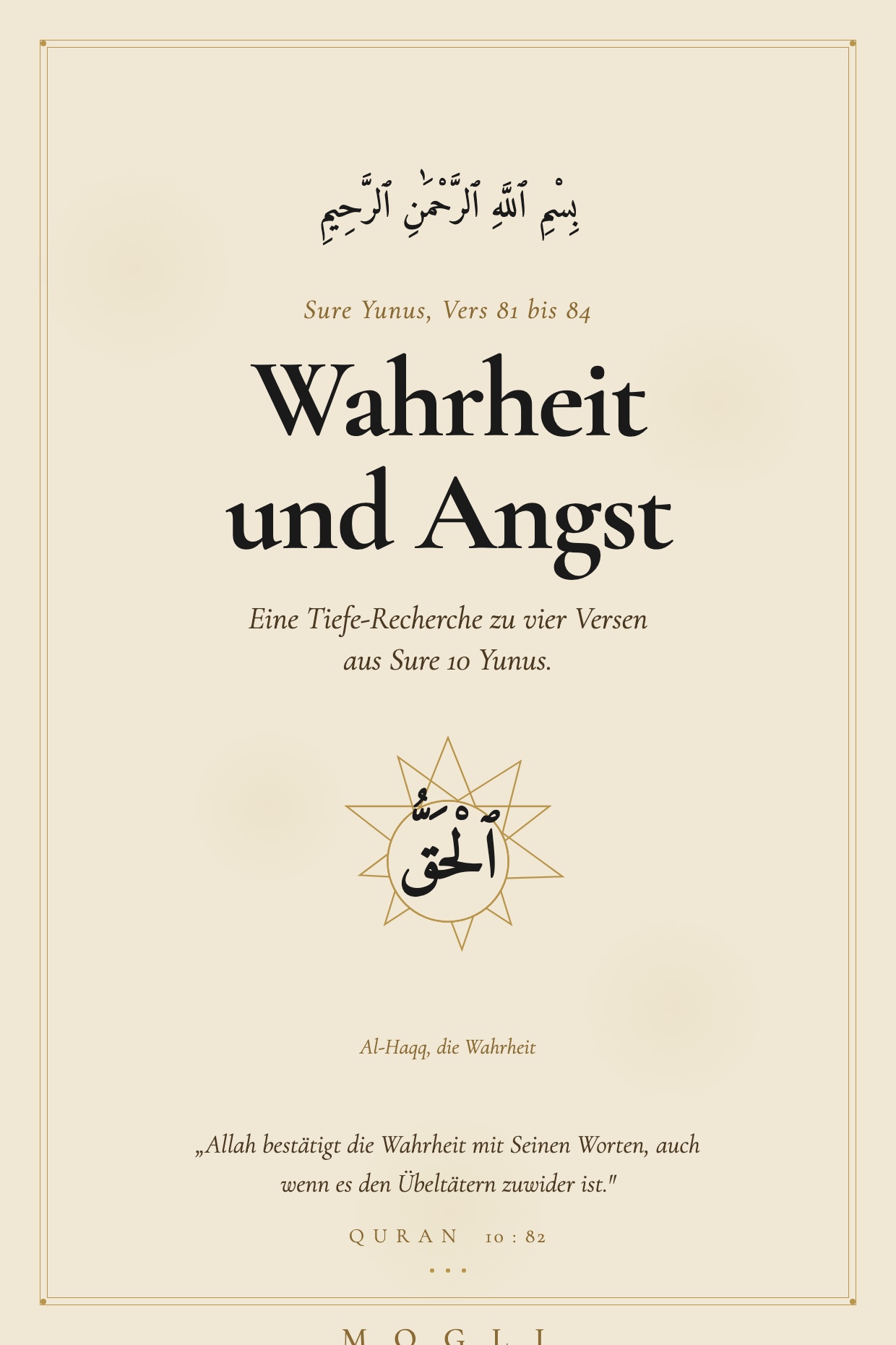Vers-Recherche: Sure 10 Yunus, Vers 81 bis 84